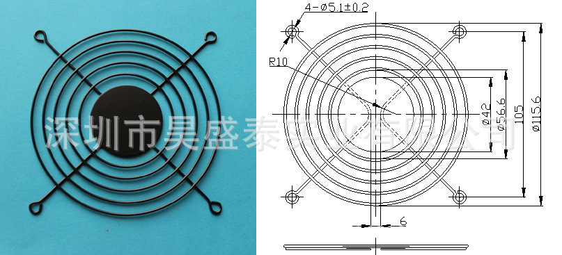 風扇網罩廠家直銷 散熱風扇網罩 風機網罩12cm/120mm/12公分鍍黑