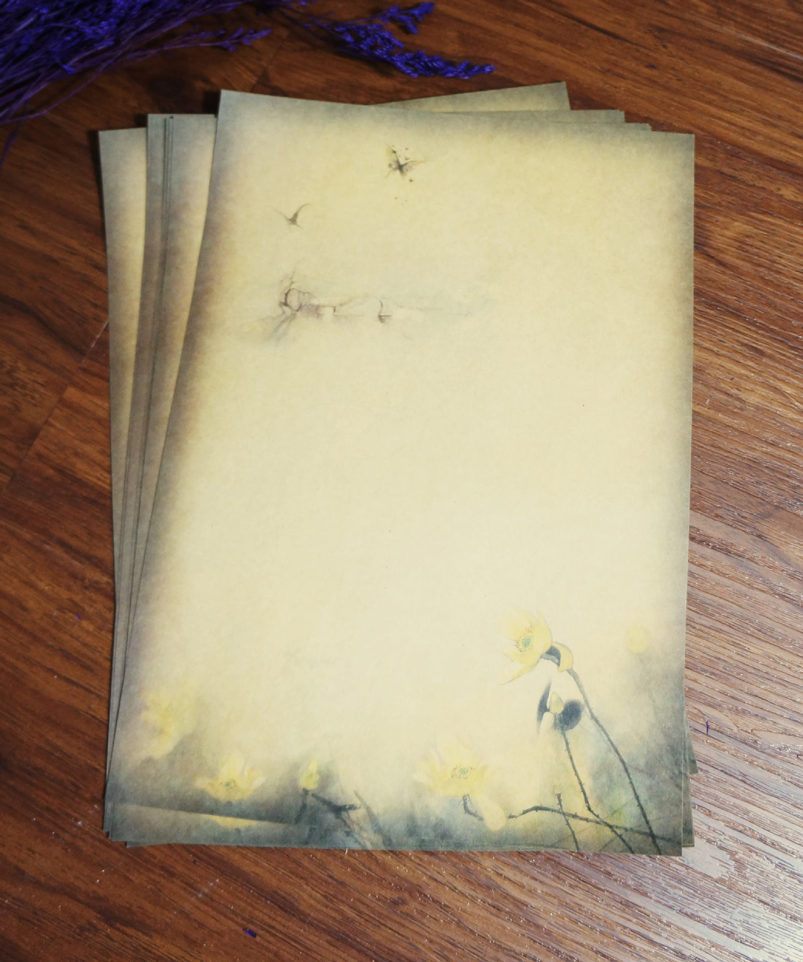 岁月坊复古中国风牛皮纸信纸 梦荷