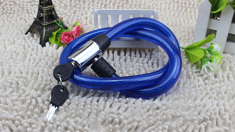 10元店批发 钢丝锁 圈锁 自行车锁 单车锁 摩托车锁 地摊夜市热卖