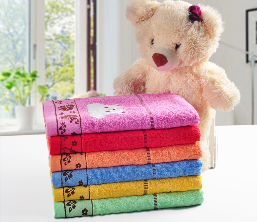 提熊头绣熊儿童毛巾被