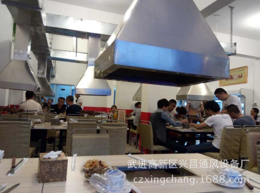 不鏽鋼排煙罩 飯店廚房油網煙罩 商用廚房強力吸油煙機(可定製)