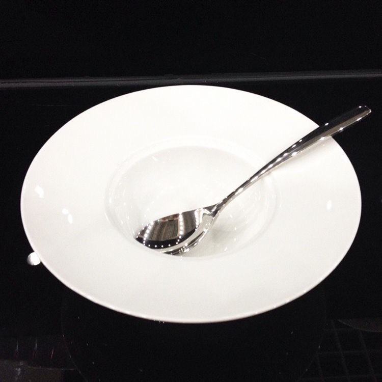 9寸宽边翅盅 高档酒店餐具 家用陶瓷碗 汤盅汤碗西餐碗批发销售