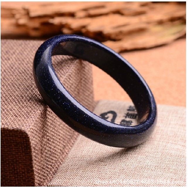 正品 纯天然水晶镯子饰品 蓝砂石手镯 女款复古风 蓝砂石镯子