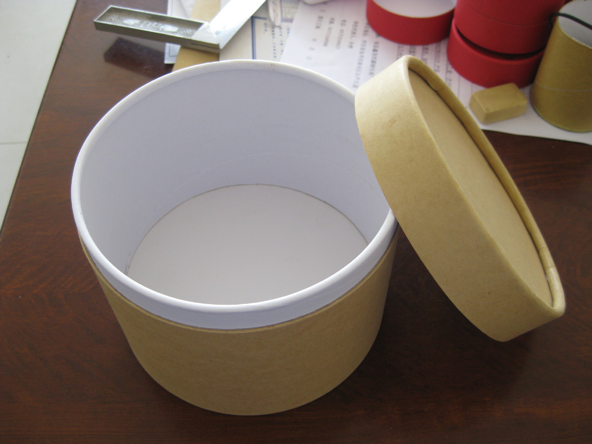 牛皮纸纸桶,纸罐,圆纸罐图片_3