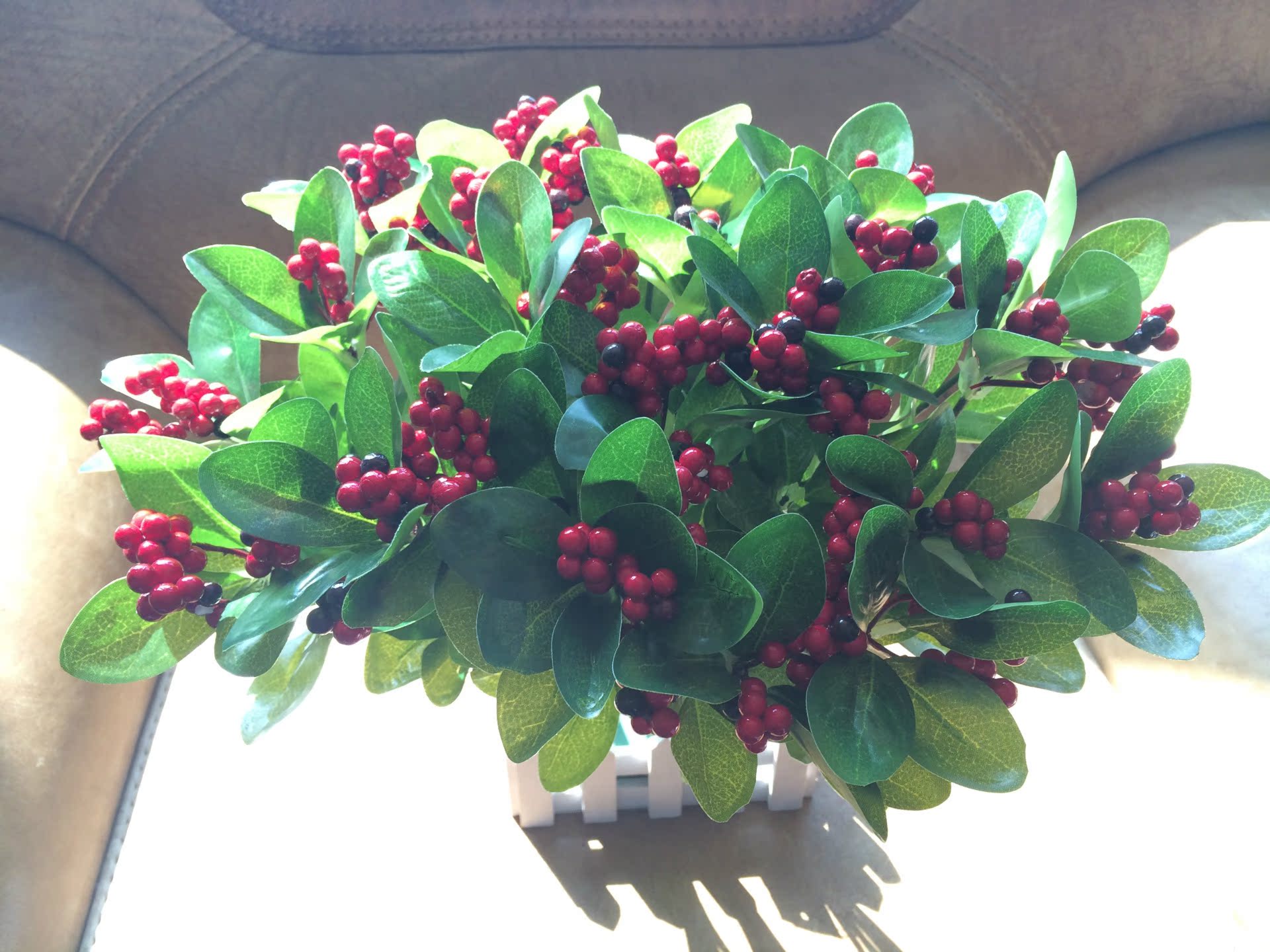 新款上市8叉发财果红果水果仿真花