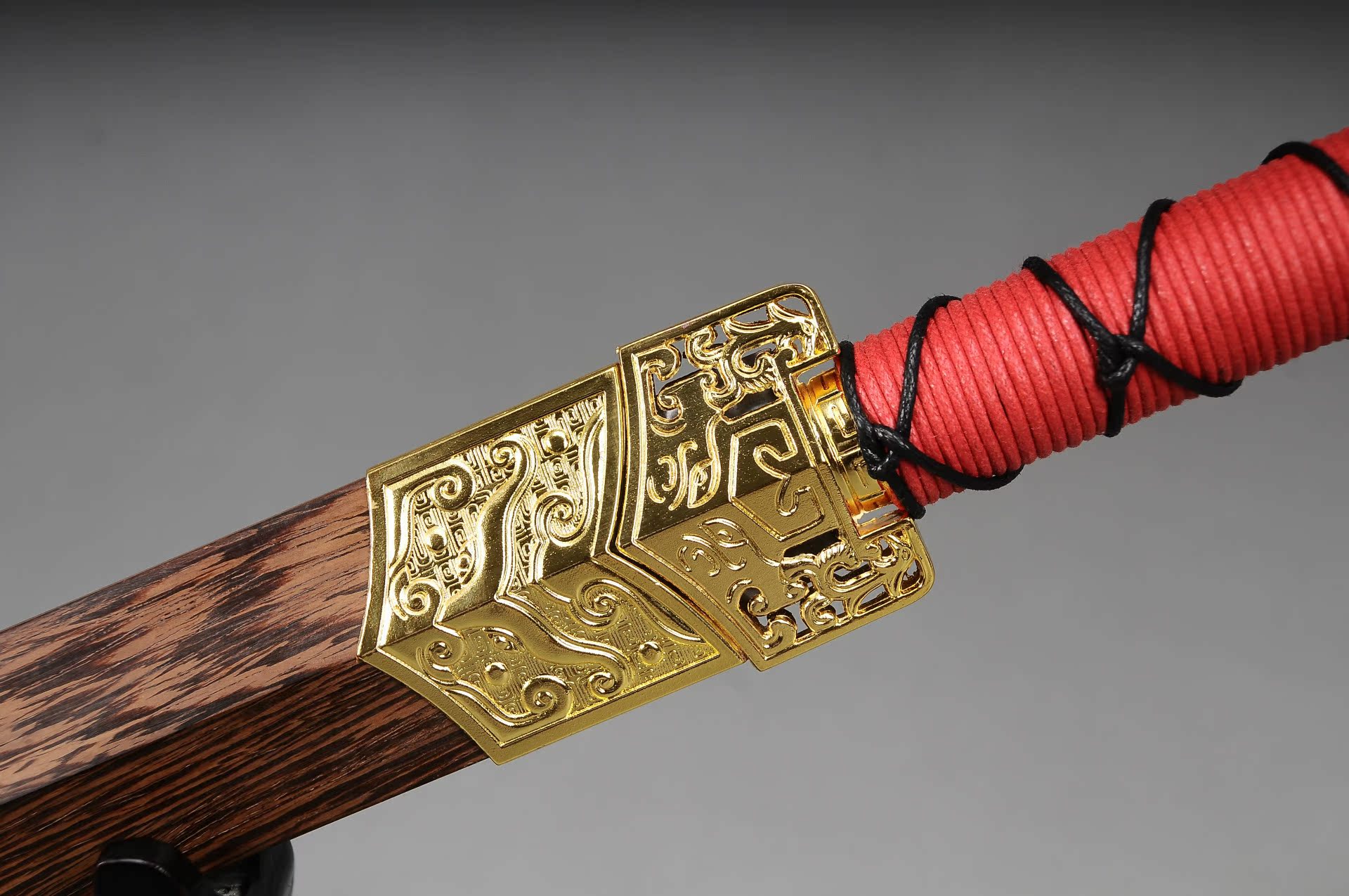 龙泉宝剑精品六面汉剑高锰钢镇宅辟邪剑汉剑硬剑(黄金装)未开刃