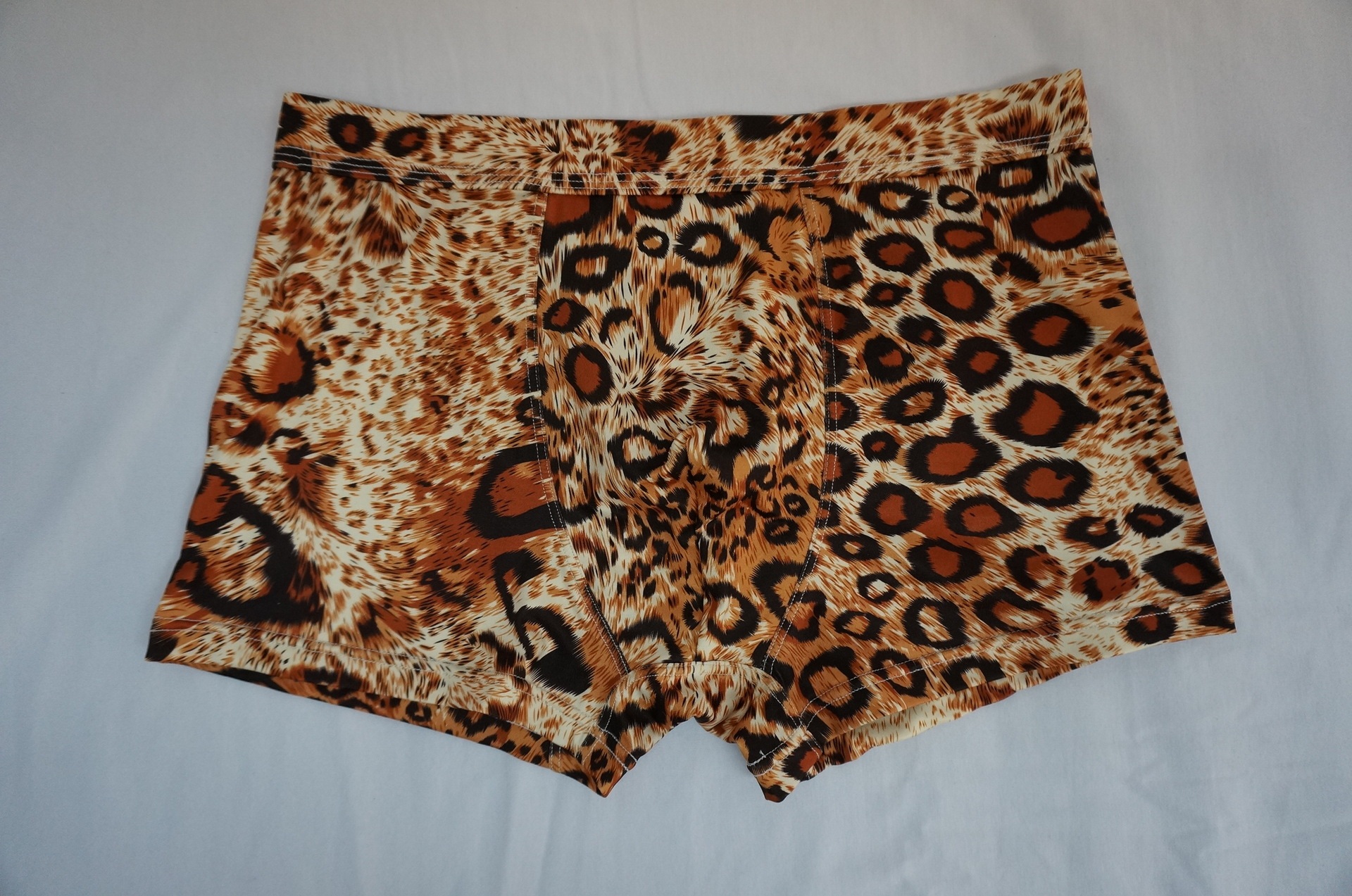 男装内裤豹纹印花男士平脚内裤豹纹内裤平脚男式印花豹纹