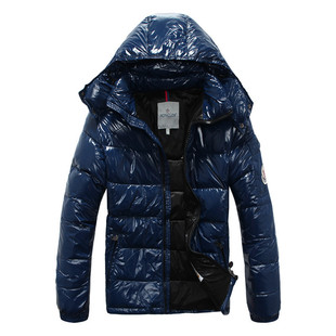 批发羽绒服 新款mk男装加厚亮面羽绒服男皮羽绒外套 欧美原单