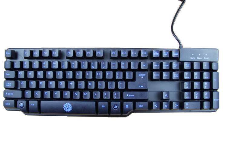 冰兽k6机甲战士游戏专用背光键盘/悬浮键冒usb台式机铁板网吧键盘