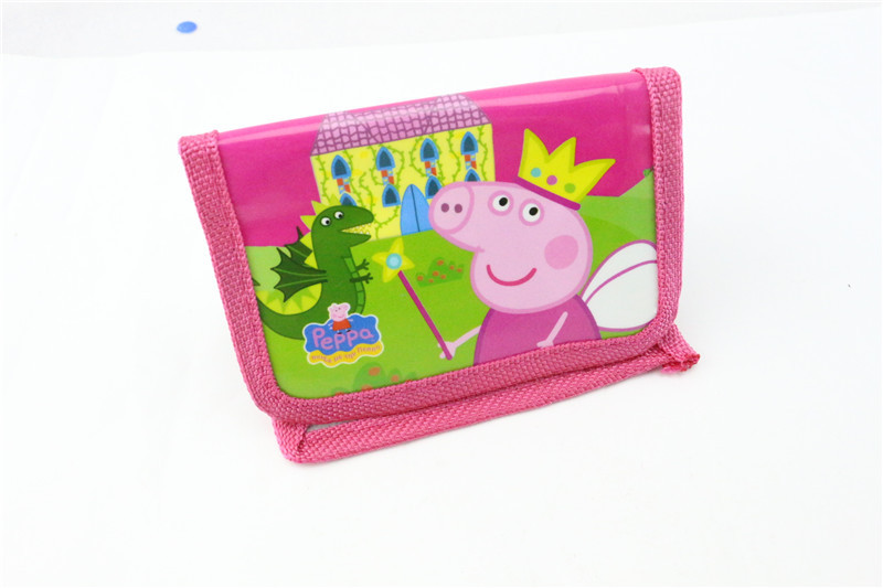 佩佩猪粉红小猪peppa pig儿童卡通短横款玩具女包小学生礼物钱包