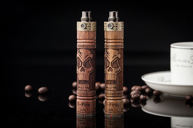 新款纯手工雕刻木头骷髅鬼头 x fire e-fire电子烟 高端古典木烟