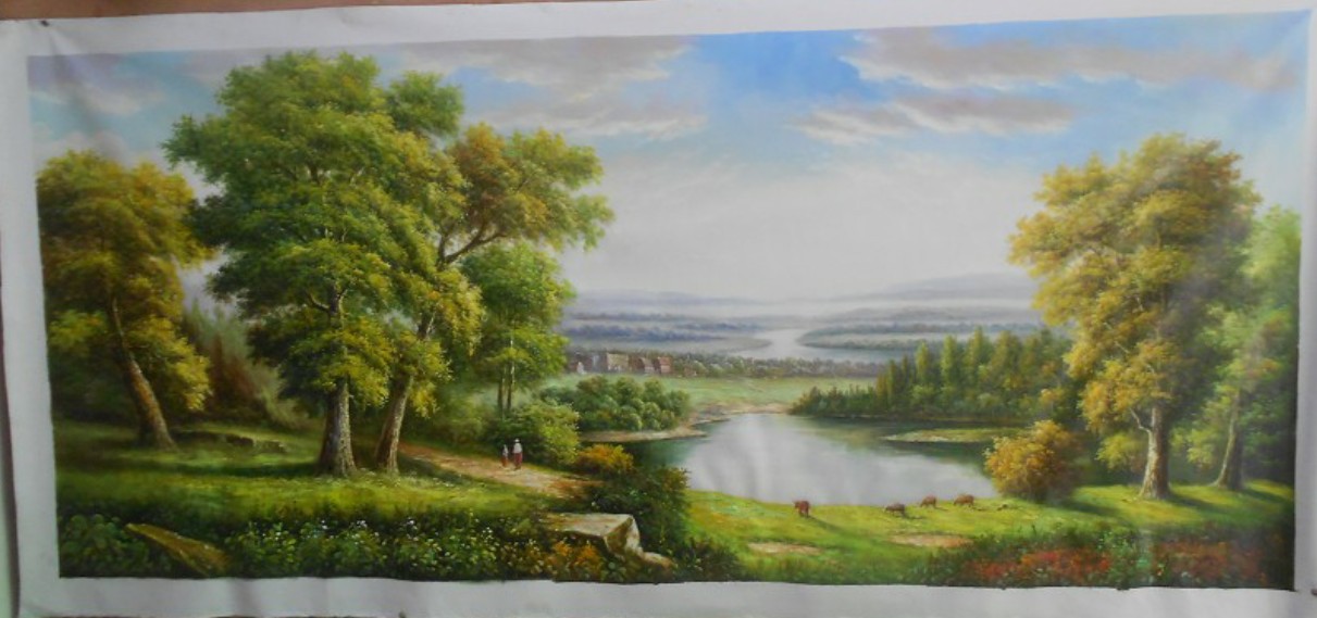 深圳画之舟风景油画订购批发 家庭装饰风景油画