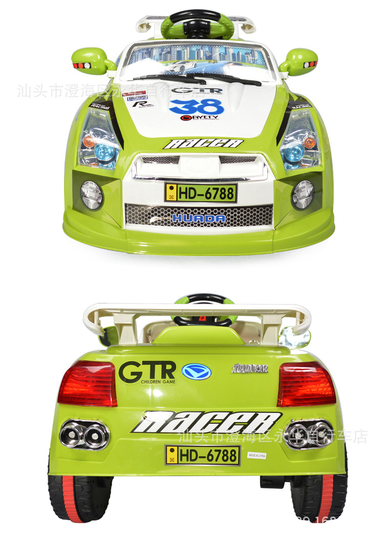 华达 童车hd6788 儿童电动车电动遥控汽车可坐现货批发四轮电瓶车