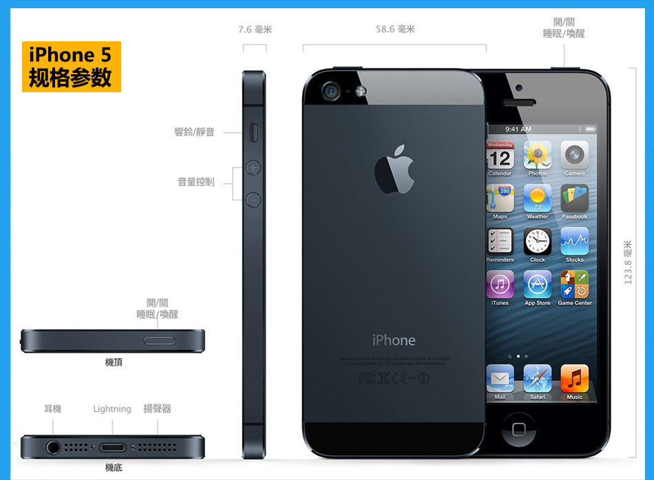 iphone 5配置参数图片