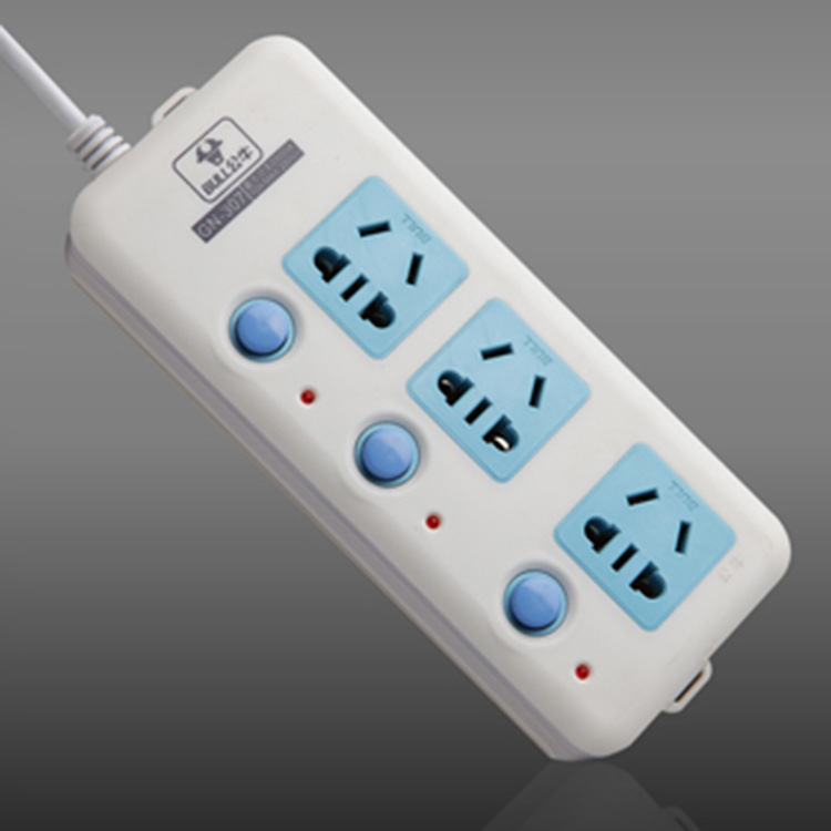 专业批发代理 独立开关插座公牛gn-307 3米 3位插座 特价