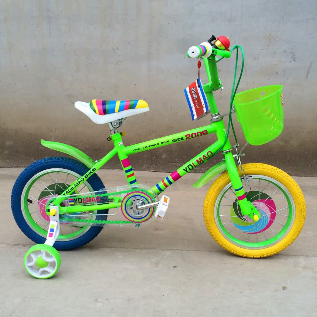 厂家直销淘宝批发七彩虹儿童自行车男女宝宝童车小孩单车婴儿车