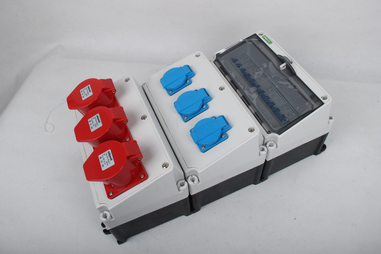 赛普供应sp-1201组合式电源插座箱 带工业插座断路器防水配电箱