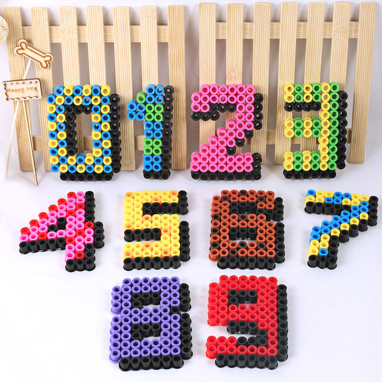 美亿佳10mm拼拼豆豆diy手玩具儿童智力字母数字拼豆bt-0061热销品