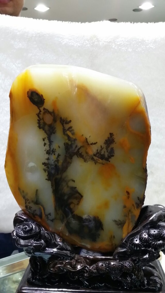 【开花结果很经典很不错的花草石摆件黄龙玉】价格,厂家,图片,玉石