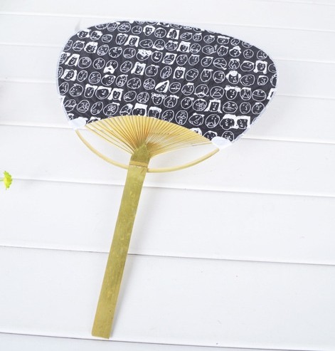 韩国文具 青壹坊 十万嬉皮士布面团扇 扇子 tr-bd57041