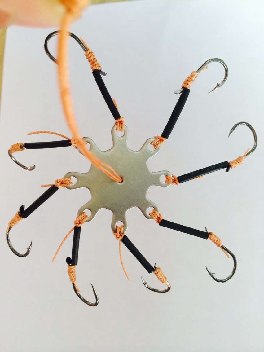 加强防缠绕翻版翻板钩鱼饵钩糠饼钩豆饼钩 一盘两付副钩8个钩批发