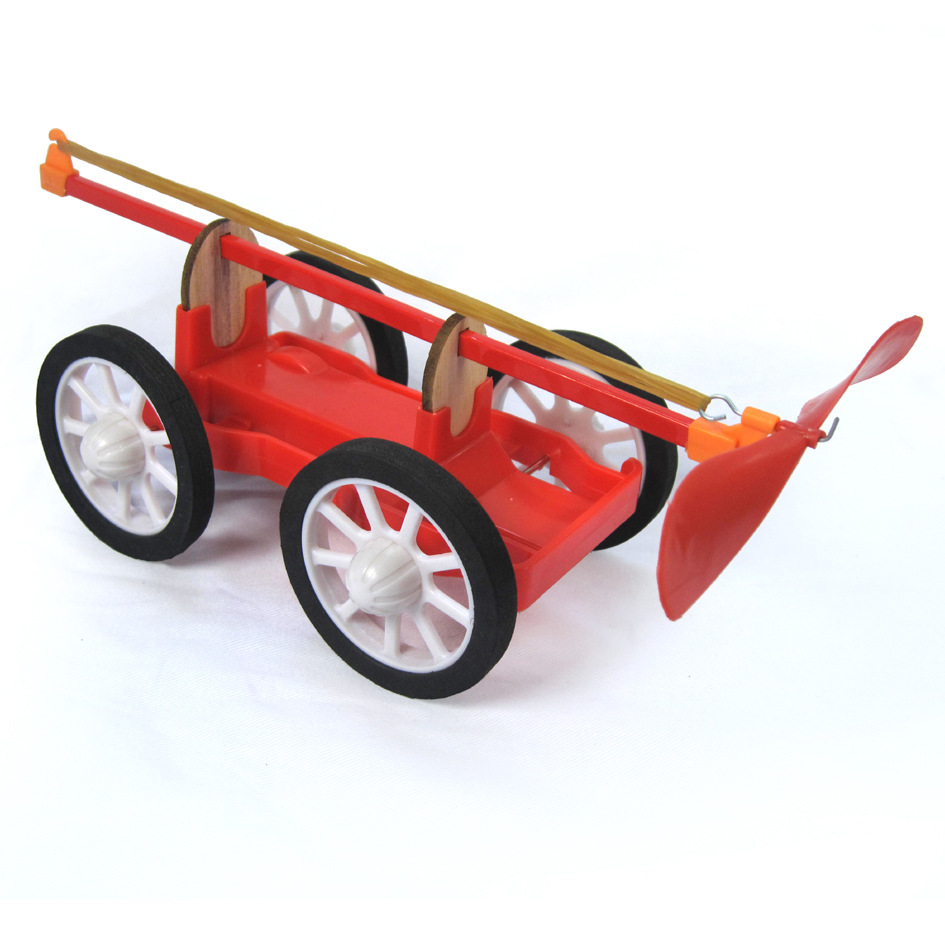 橡皮筋动力车 旋风实验车 青少年手工课竞技比赛推荐器材车模