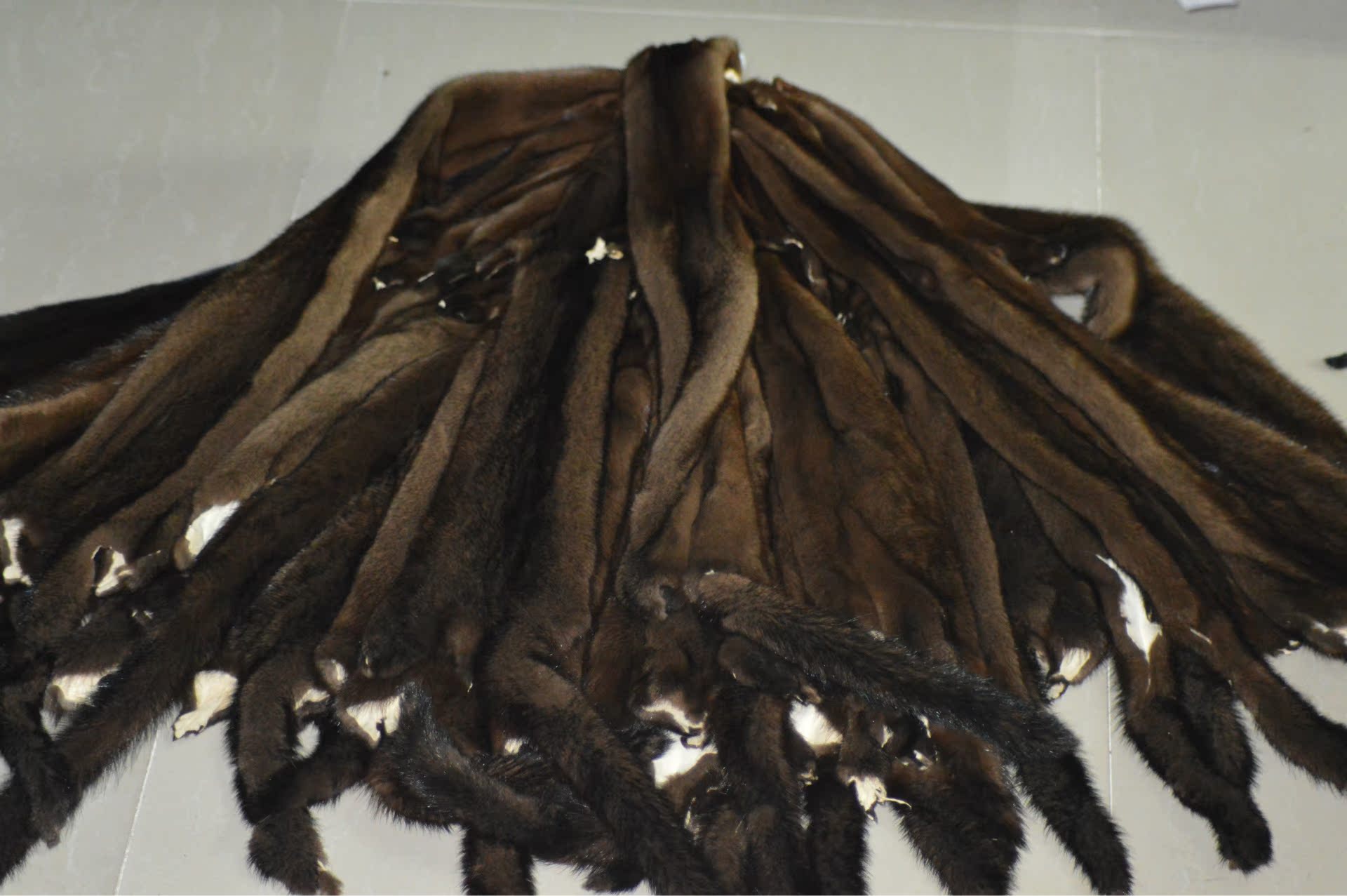 2014新款拼貂水貂皮草特价清仓大码进口女款貂皮大衣整貂领