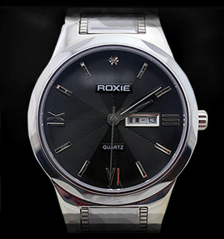 洛希尔高档圆形手表 高品质休闲商务防水手表批发 量大从优