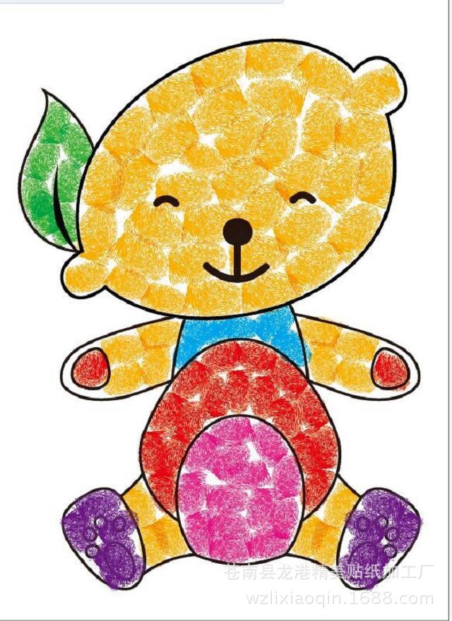 厂家直销 儿童diy手指画 手指印泥画 环保无毒 亲子互动游戏