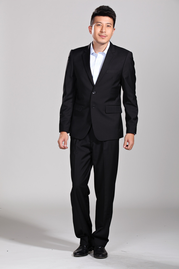 2014正品男士西服套装 商务职业装 面试工作韩版修身男式西服套装图片