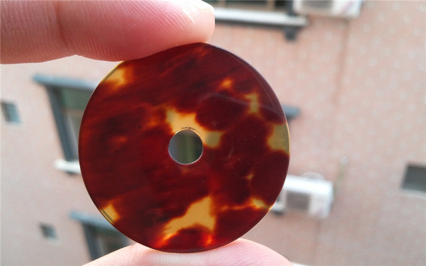 玳瑁平安扣 玳瑁吊坠 玳瑁制品 平安吉祥玳瑁饰品 海南渔村 70mm