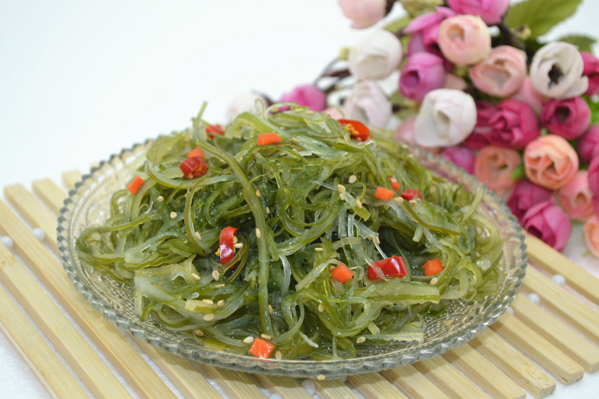 威宝 盐渍裙带菜 出口级裙带菜梗丝 盐渍裙带 酒店专供 2500g/包