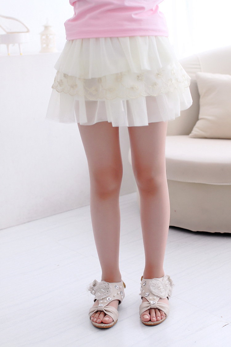 2014新款韩版童裙 女童装 金丝边迷你短裙 儿童网纱蛋糕裙批发图片_15