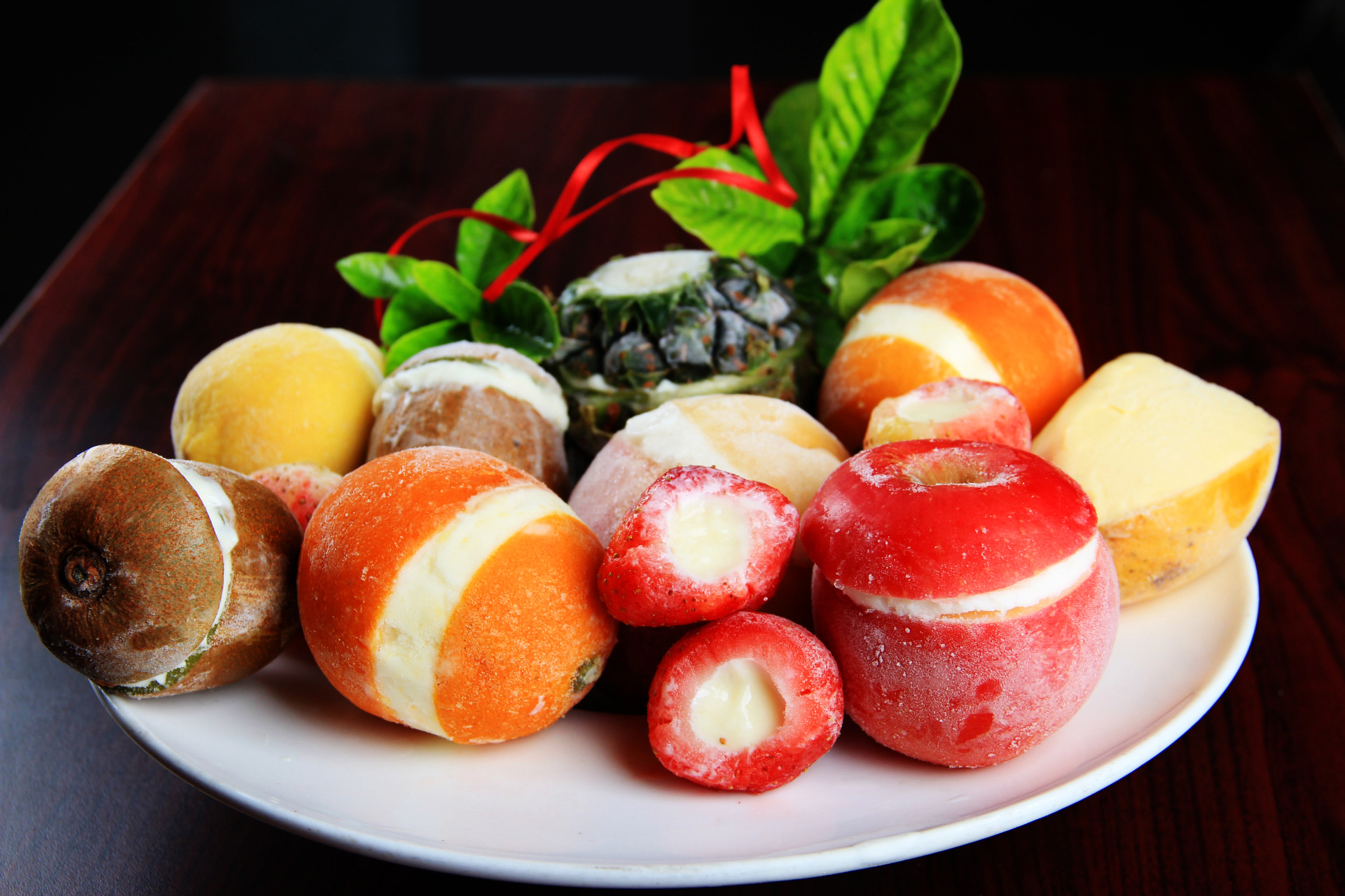 闲功夫 gooble 菠萝雪葩大号水果冰淇淋纯天然健康的果肉冰激凌