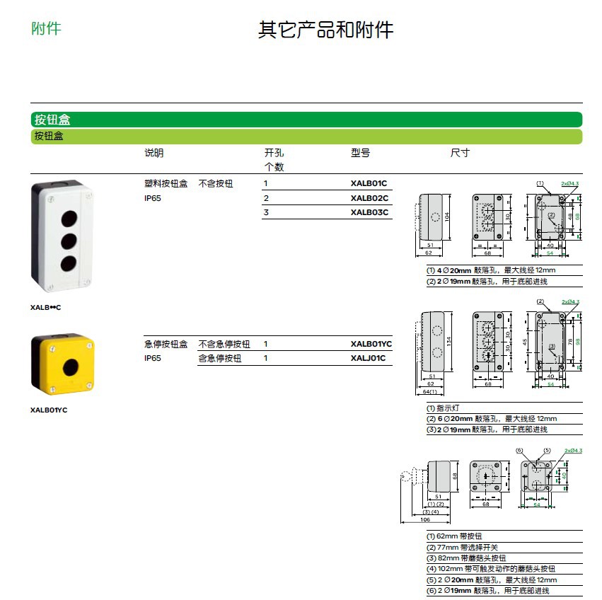 供应施耐德品牌 按钮盒 控制盒 xalb01c