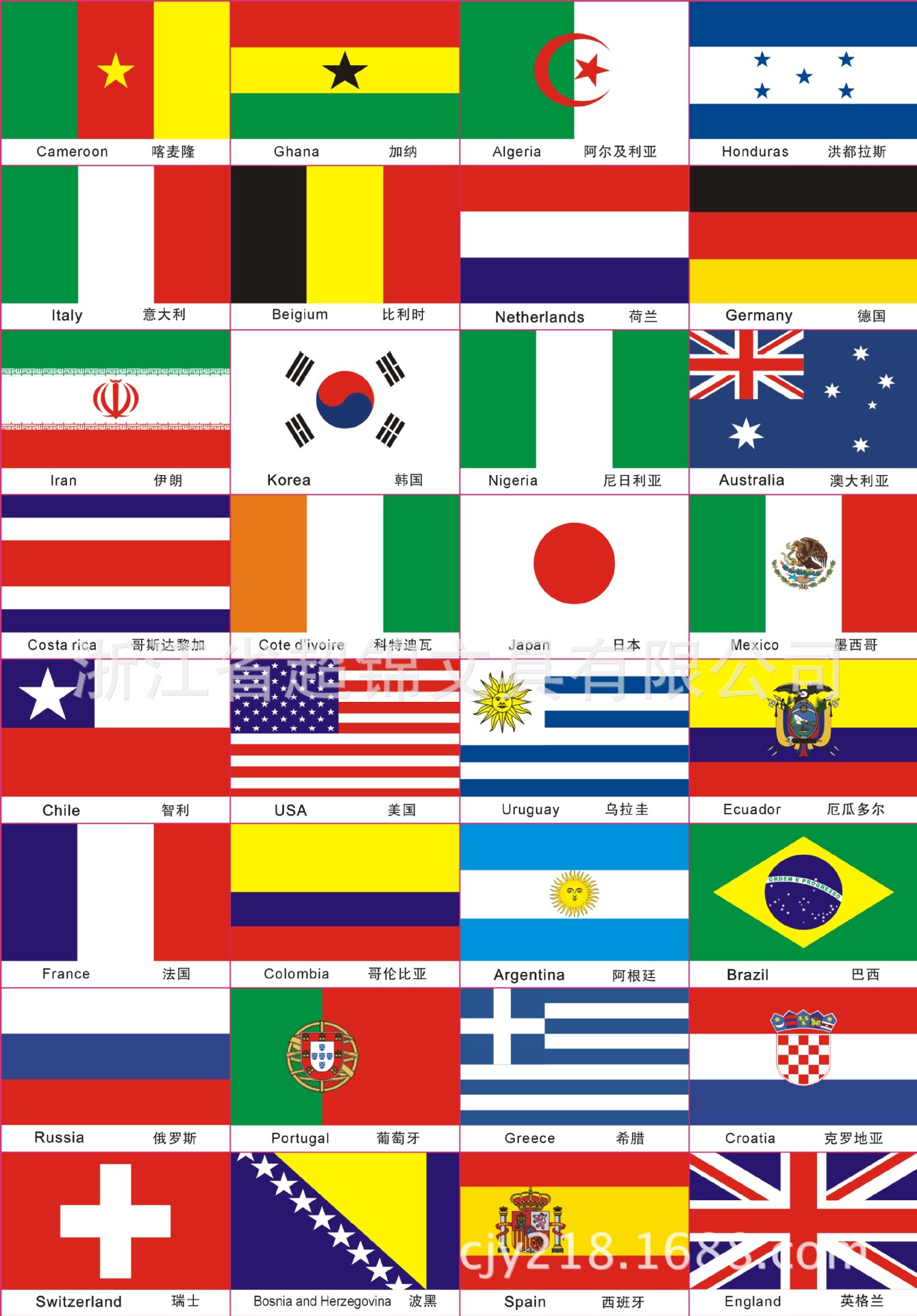 世界国旗贴纸图片