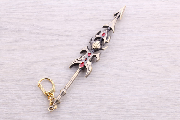 英雄联盟lol周边 武器钥匙扣 四世皇子长枪 挂件批发dm40