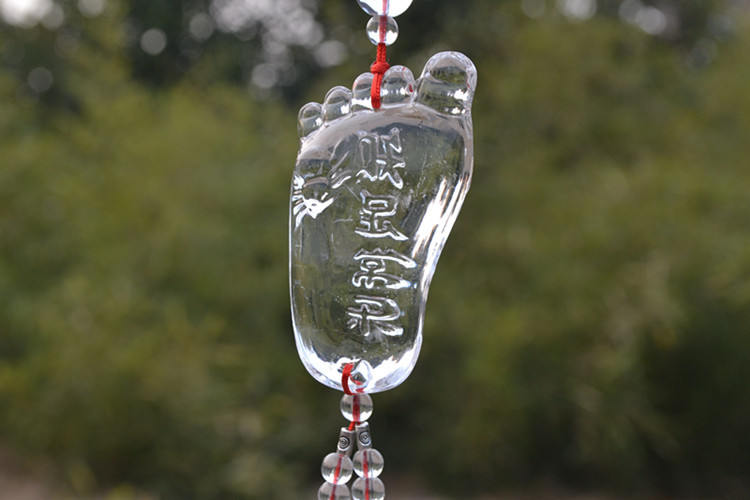 汽车琉璃挂件 仿琉璃小脚丫 知足常乐平安符 礼品定制知足常乐