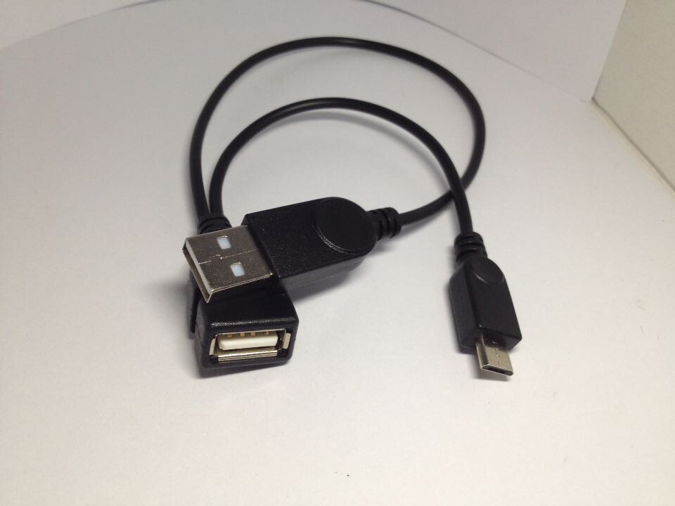 帶供電micro usb host otg平板電腦 手機外接u盤 讀卡器連接線