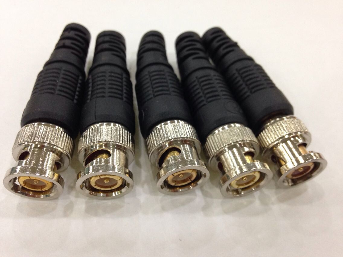 批发供应监控视频接头 bnc头普通镀金 q9头 bnc黑胶护套接头
