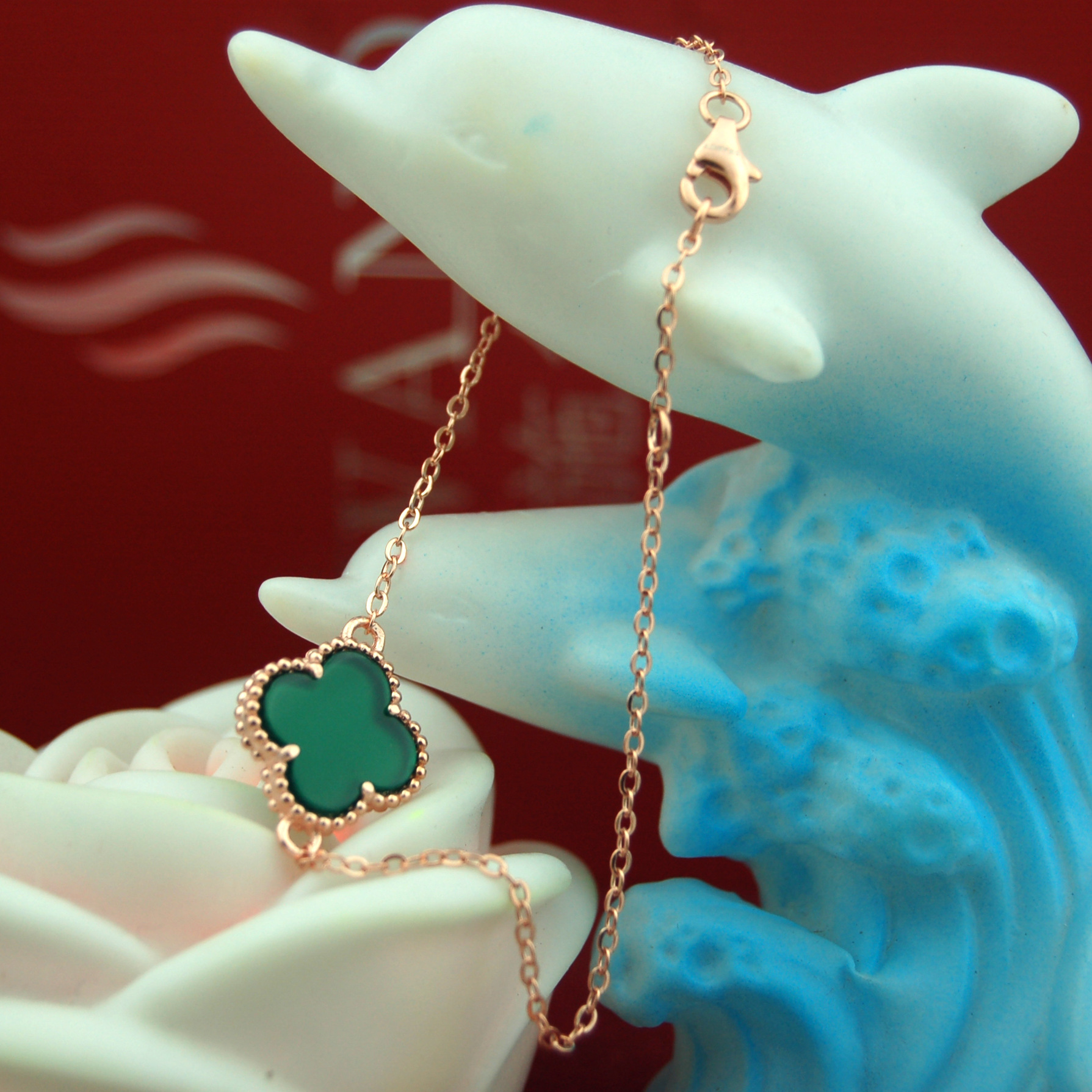 施华诺品牌千足银新款手链送女友.原矿纯银制造.厂家低价促销.