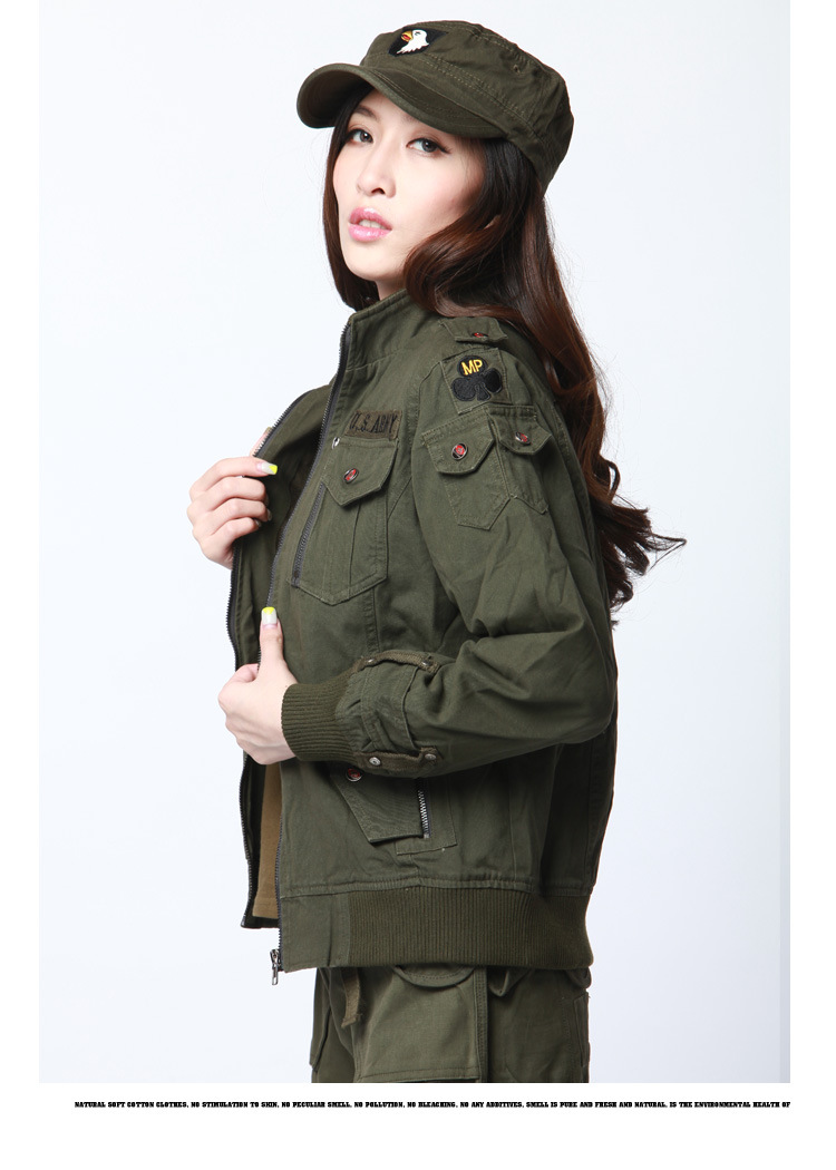 同盟军正品户外军迷女士飞行夹克套装女式军装套装军迷女秋冬套装