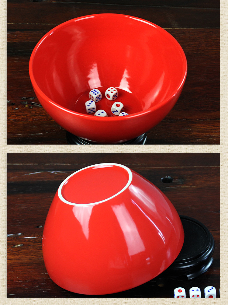 供应厂家直销 新款博饼碗 陶瓷大红釉碗中秋博饼碗状元碗定制zb-a042