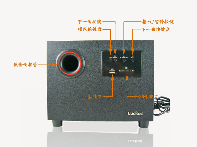 乐天下c306 插卡电脑多媒体音箱音箱 2.1低音炮 笔记本有源音响图片_7