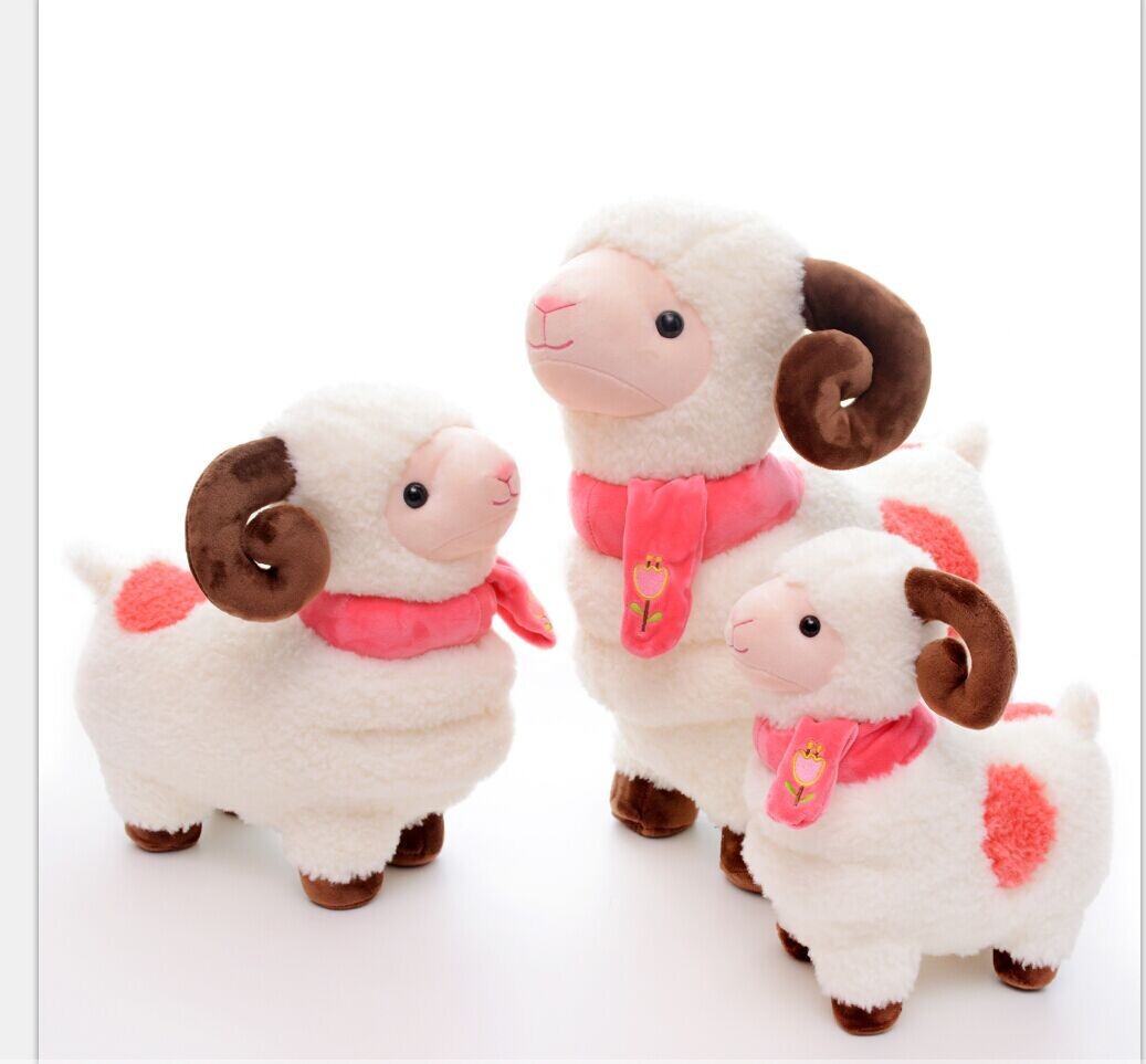 新款年羊公仔 毛绒玩具生肖羊 情人节绵羊娃娃公仔 小号站立绵羊