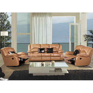 经济实惠 皮艺时尚家具客厅三人沙发多功能现代客厅高档真皮沙发