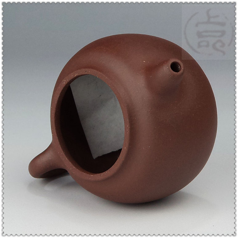 宜兴紫砂壶 厂家批发 200ml原矿红泥小品茄段 张建云做 正宗好料