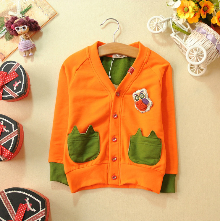 2014春季新品童外套 韩版可爱口袋圆领长袖纯棉男儿童春款外套图片_9