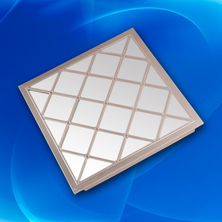 集成吊顶铝扣板300*300 餐厅走廊吊顶材料 镜面镜子扣板 香槟菱形
