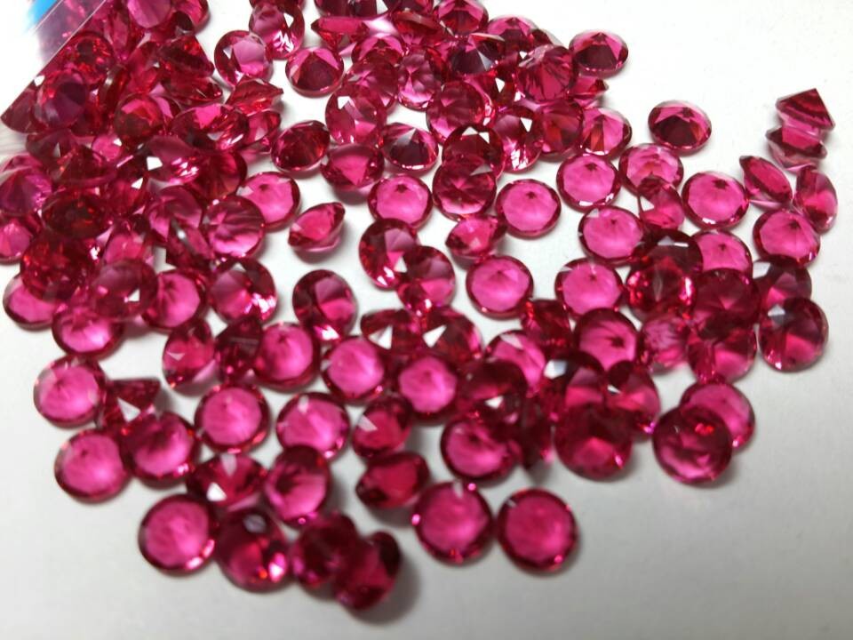 红刚玉人造宝石 5#红刚玉宝石批发 梧州锆石 刚玉人造宝石厂家